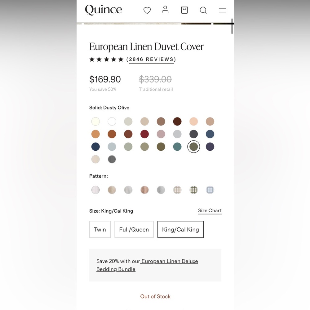 Quince European Linen Duvet Cover - Picture 4 of 4